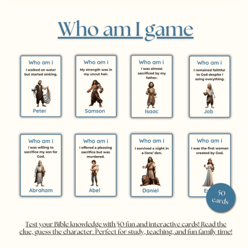Who Am I? Bible Game eBook – Guess & Grow